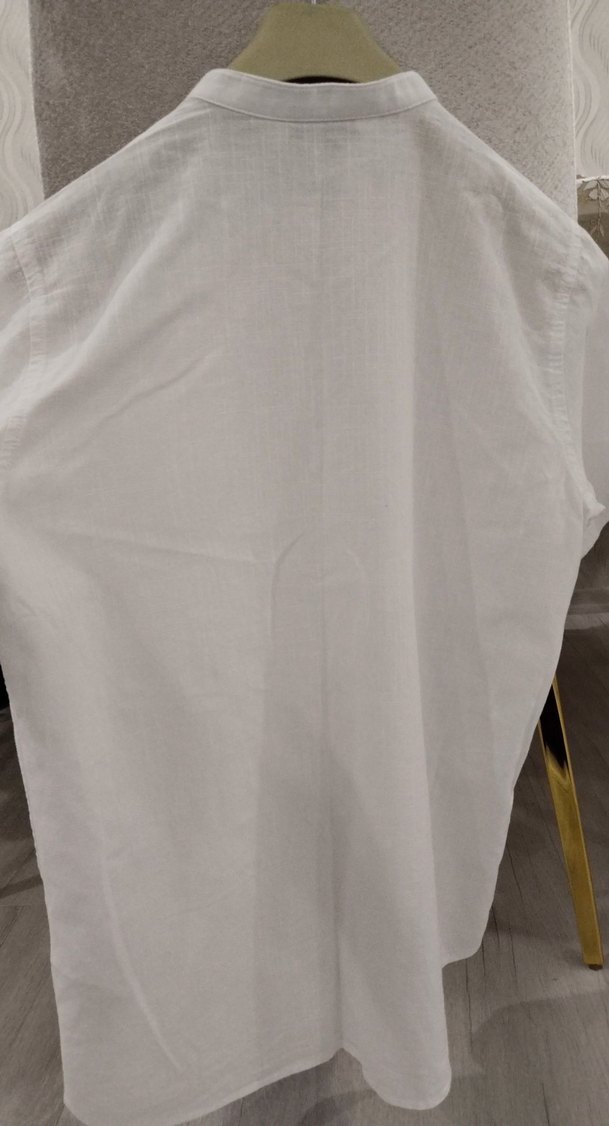 Erkek çocuk Beyaz Kısa Kollu Düğmeli Gömlek - Görsel 5