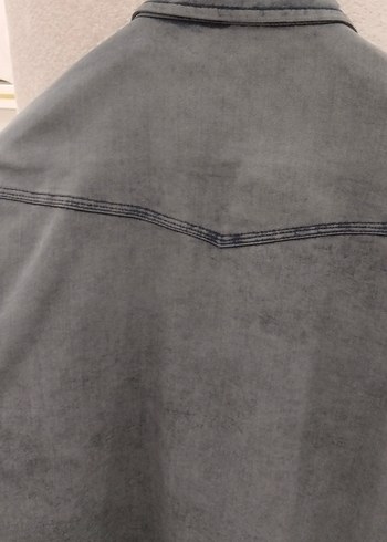 Gri Denim Erkek çocuk Gömlek 14yas - Görsel 4