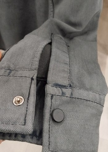 Gri Denim Erkek çocuk Gömlek 14yas - Görsel 5