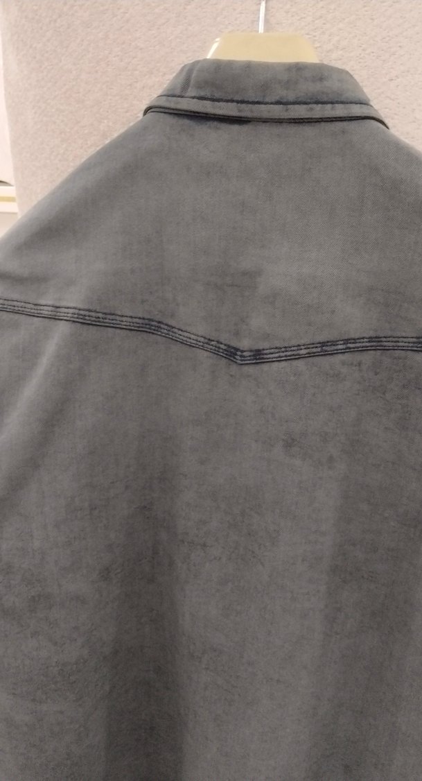 Gri Denim Erkek çocuk Gömlek 14yas - Görsel 4