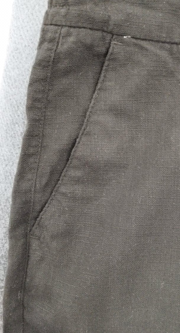 Siyah erkek Kemerli Midi Kumaş Pantolon - Görsel 3