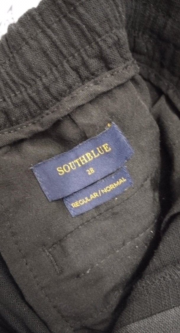 Siyah erkek Kemerli Midi Kumaş Pantolon - Görsel 2