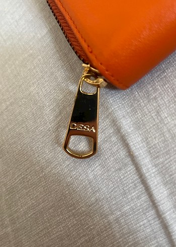 Beden Desa Turuncu Deri Fermuarlı Kadın Cüzdanı