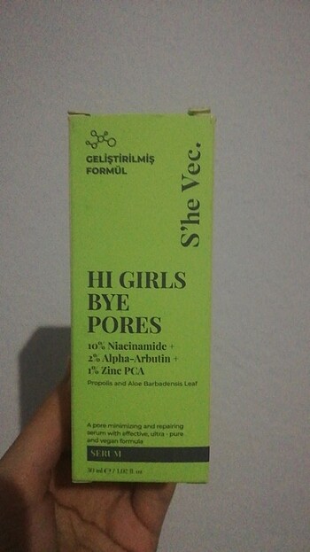 She vec hi girls bye pores serum 