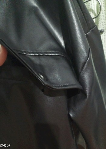 m Beden siyah Renk Oversize Deri Ceket