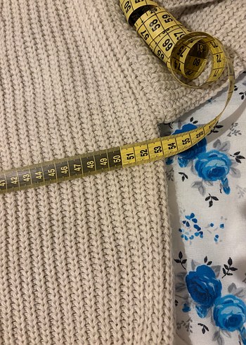 Bej V Yakalı Örgü Kadın Hırka - Görsel 7