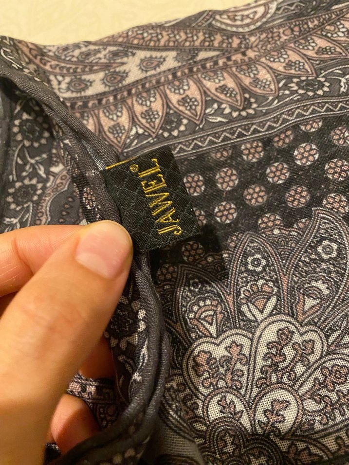 Gri Desenli Kadın Saten Bohem Kuşak - Görsel 3