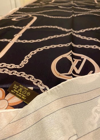 ithal vual ipek şal lacivert - Görsel 3