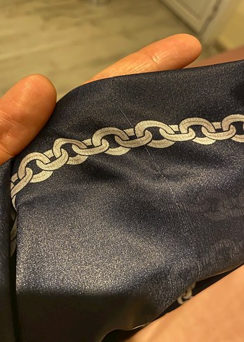 ithal vual ipek şal lacivert - Görsel 7