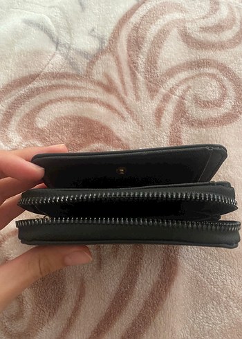 Siyah Yılan Desenli Kadın Deri Cüzdan - Görsel 3