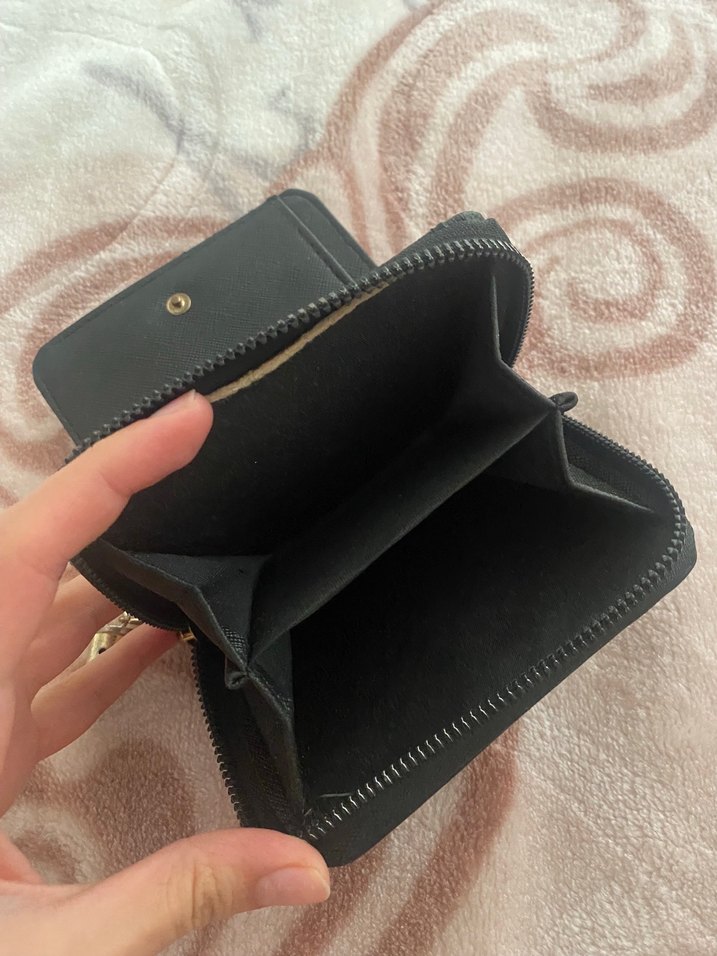 Siyah Yılan Desenli Kadın Deri Cüzdan - Görsel 5