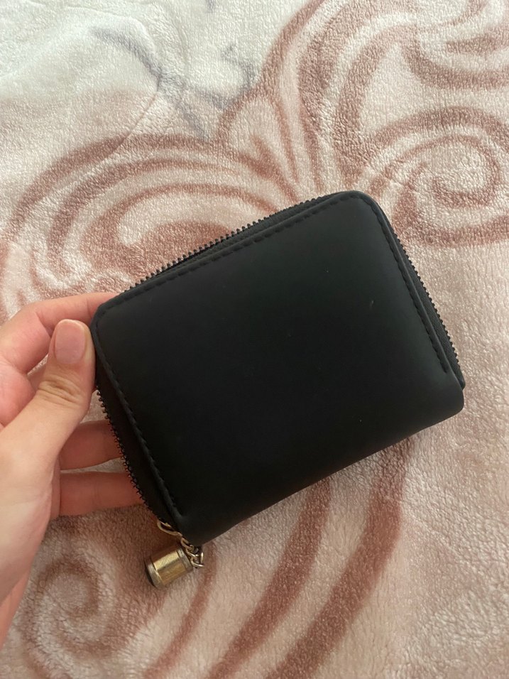 Siyah Yılan Desenli Kadın Deri Cüzdan - Görsel 4