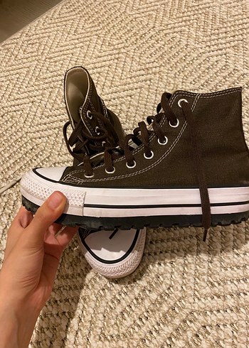 38 Beden kahverengi Renk Kahverengi Kadın Platform Sneakers