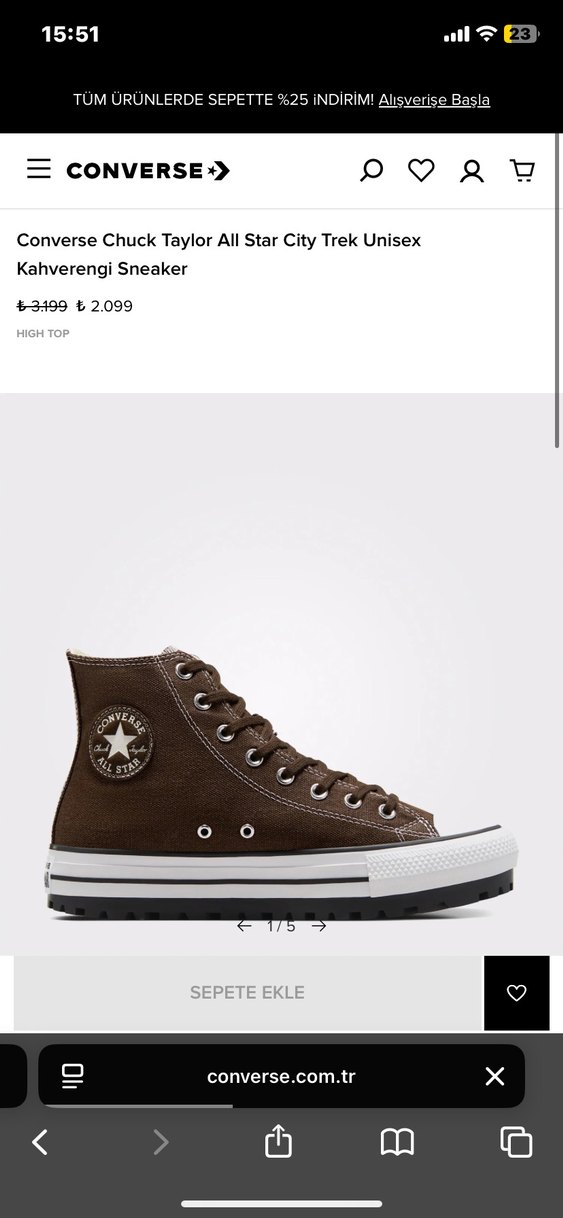 Kahverengi Kadın Platform Sneakers - Görsel 3