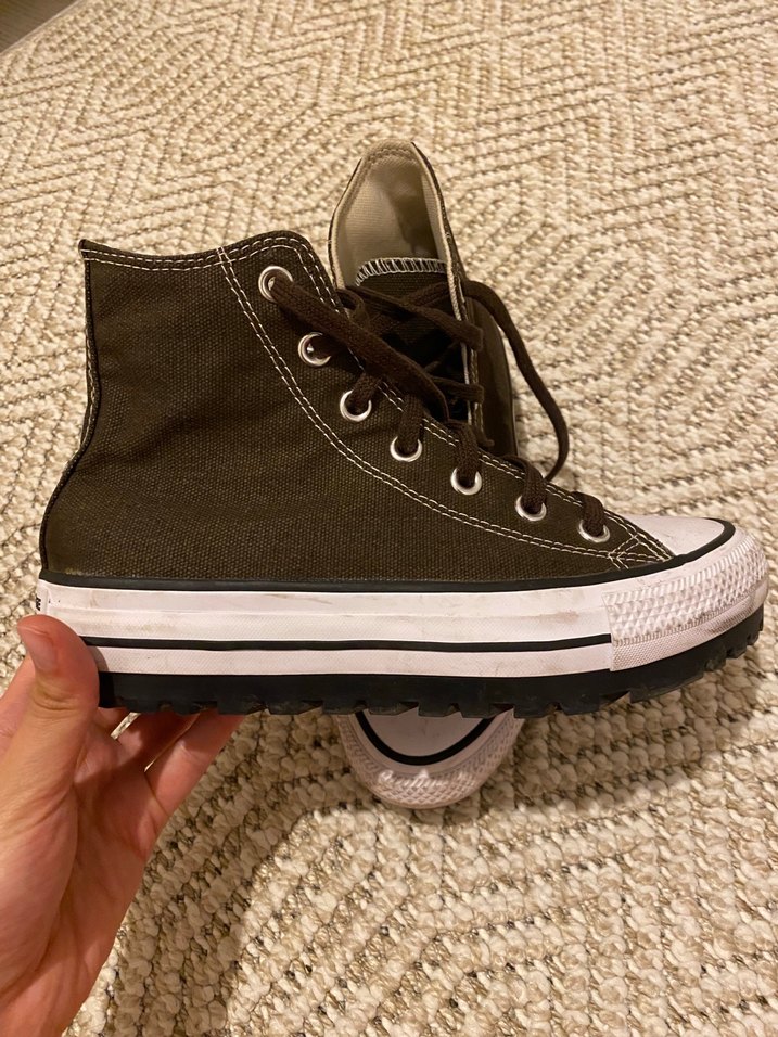 Kahverengi Kadın Platform Sneakers - Görsel 4