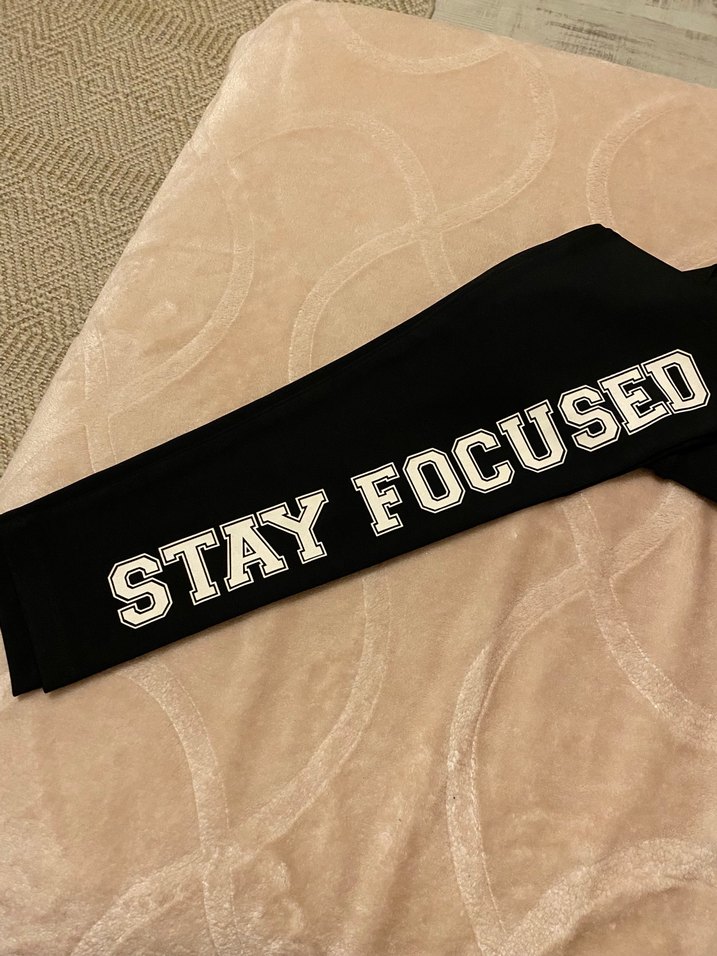 Siyah Baskılı Esnek Kadın Tayt - Görsel 2