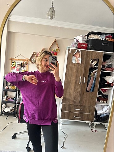 s Beden mor Renk Ambar swetshirt