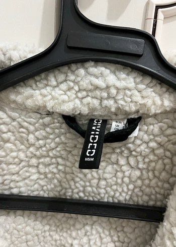 H&M Siyah, Kürklü, Kadife, Normal Boy Kadın Ceket