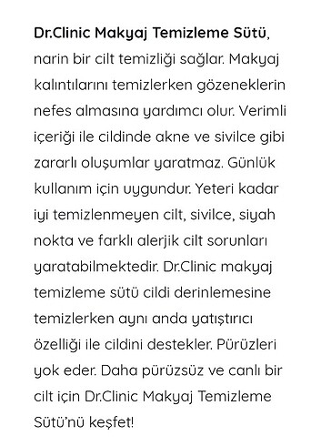 Diğer Dr. Clinic Makyaj Temizleme Ürünü 