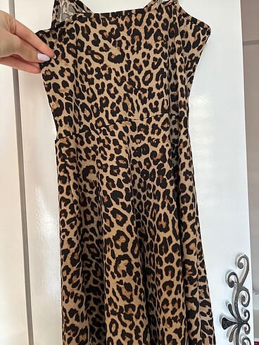 s Beden çeşitli Renk Leoparlı Elbise