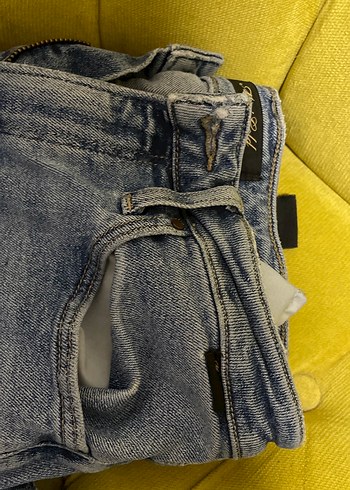 Tokalı Gri Kadın Kot Pantolon - Görsel 2