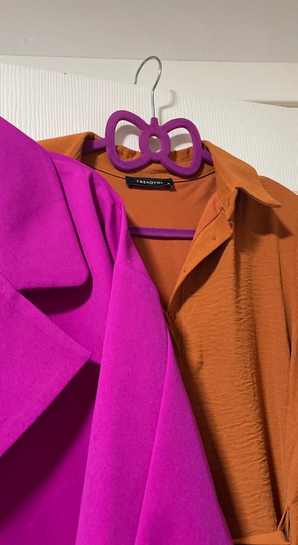 Mor Midi Boy ceket ve elbise 2 li fiyatı - Görsel 2