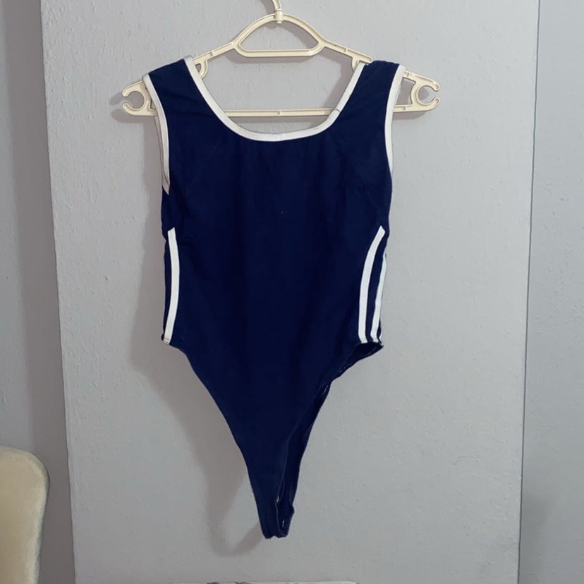 Adidas Lacivert Atletik Kesim Kadın Mayo/spor tulumu - Görsel 4