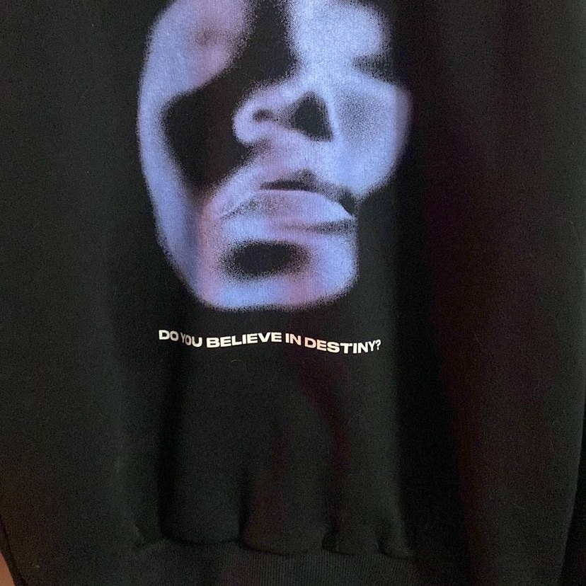 Siyah Baskılı Oversize Sweatshirt - Görsel 2