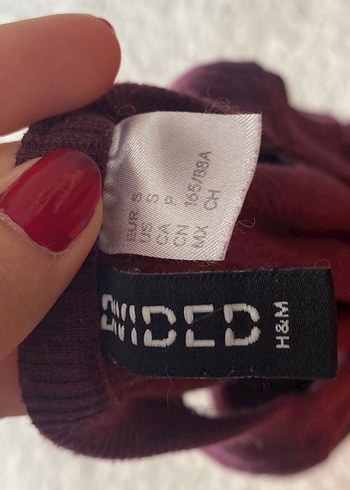 Bordo Uzun Kollu Omuz detaylı bluz - Görsel 5