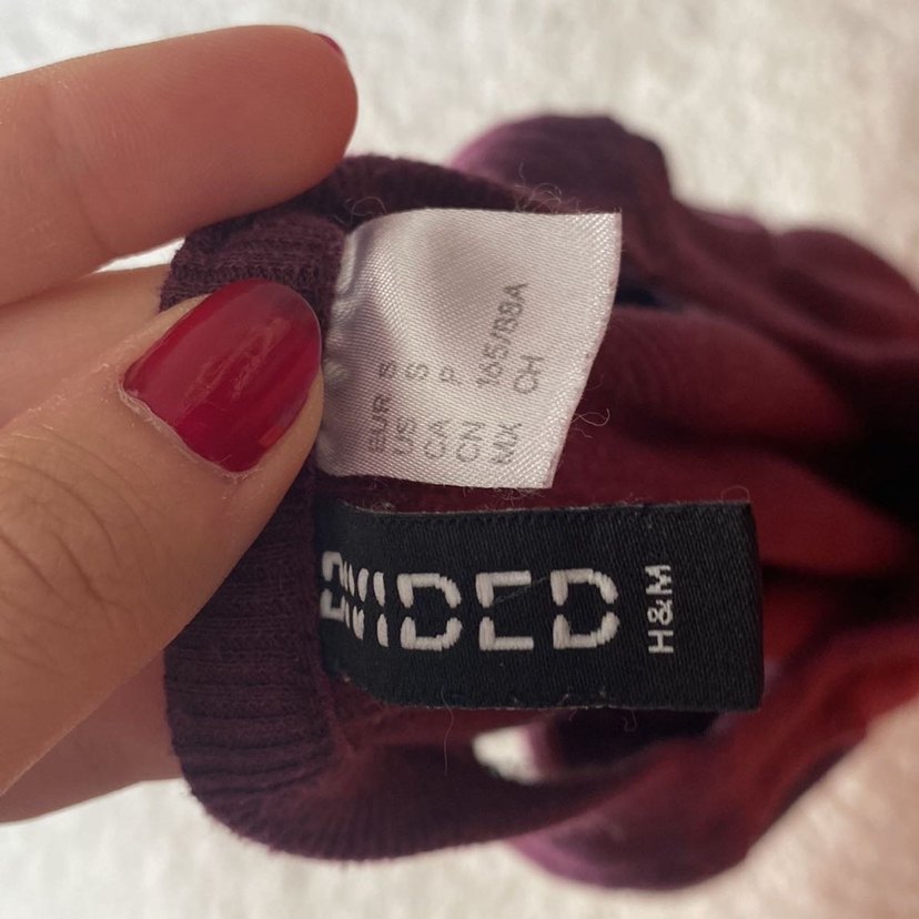 Bordo Uzun Kollu Omuz detaylı bluz - Görsel 5