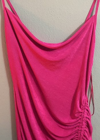 Fuşya Uzun Askılı Elbise - Görsel 4