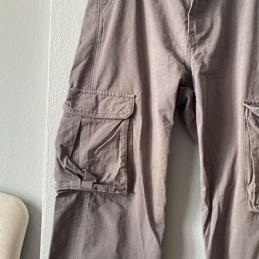 Pull&Bear füme rengi kargo pantolon - Görsel 2