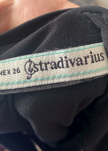s Beden Stradivarius boyun detaylı dar bluz/crop