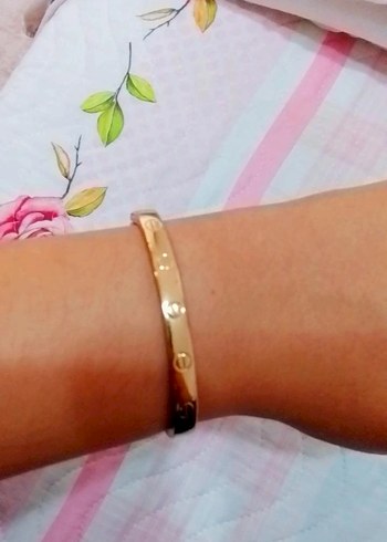 Kadın Gold Kelepçe Bileklik - Görsel 2