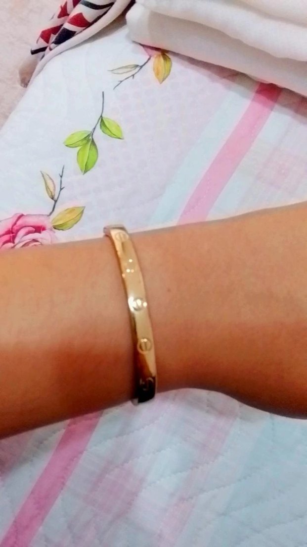 Kadın Gold Kelepçe Bileklik - Görsel 2