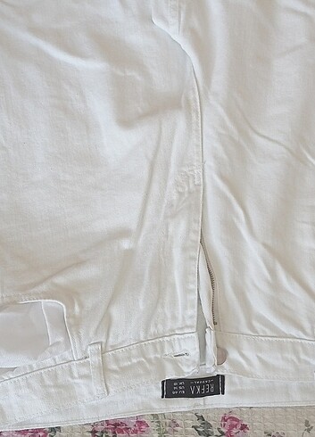 46 Beden beyaz Renk Bol paça pantolon 
