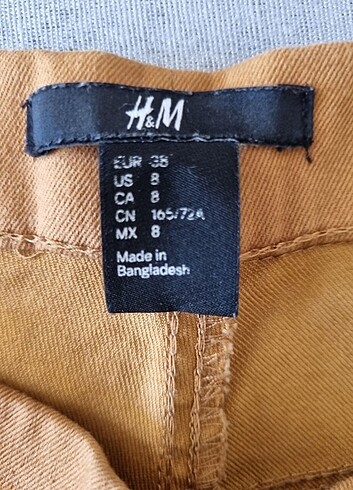 H&M Markalı Hardal Rengi Pantolon - Görsel 3