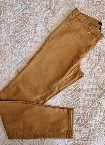 H&M Markalı Hardal Rengi Pantolon - Görsel 4