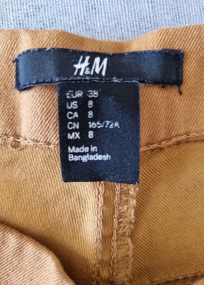 H&M Markalı Hardal Rengi Pantolon - Görsel 3