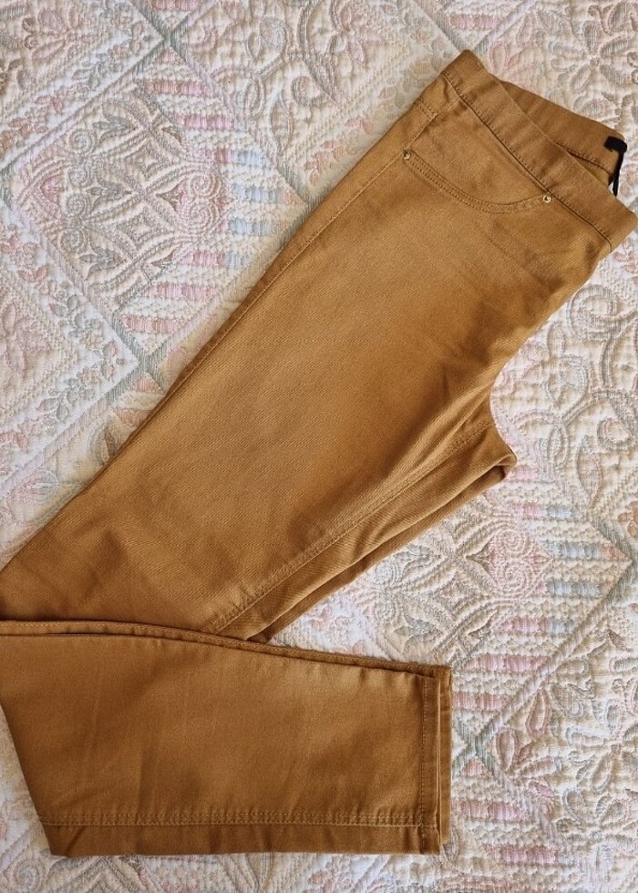 H&M Markalı Hardal Rengi Pantolon - Görsel 4