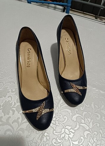 38 Beden Lacivert stiletto ayakkabı