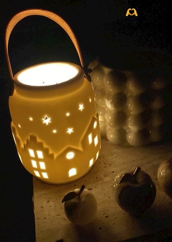 Zara Home Porselen led ışıklı fener