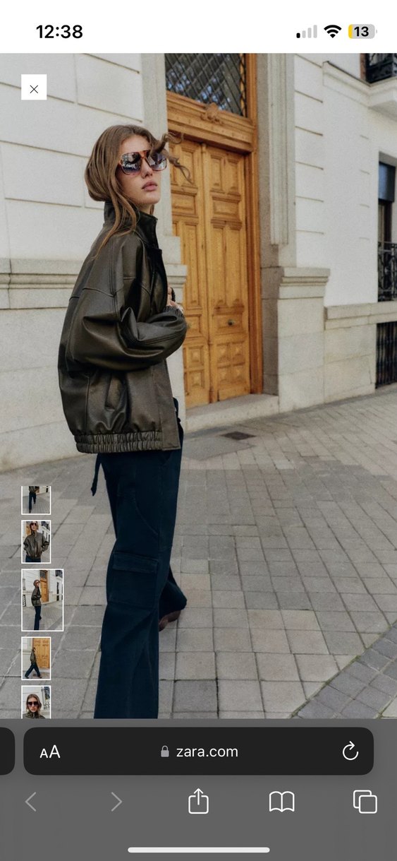 Kahverengi Deri Kemerli Yüksek Yakalı Ceket - Görsel 3