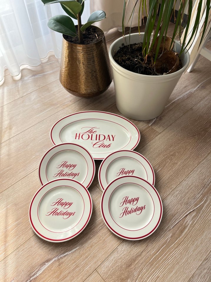 Beyaz Gri Tatil Temalı Servis Tabakları - Görsel 2