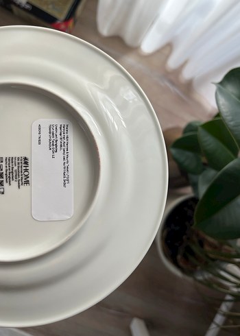 Beyaz 'Happy Holidays' Yazılı Tabak - Görsel 3