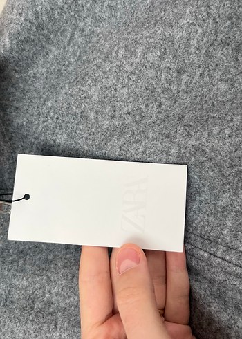 Gri Kadın Sweatshirt, Peluş Detaylı, Uzun Kollu - Görsel 3