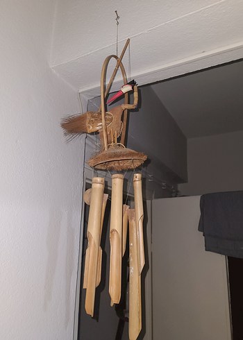 Bambu Rüzgar Çanı Kuş Figürlü