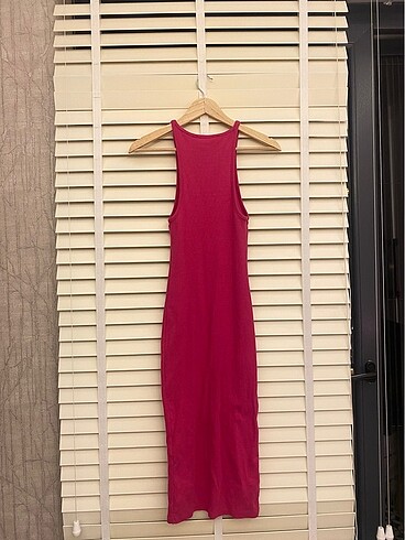 Zara Zara pembe midi elbise
