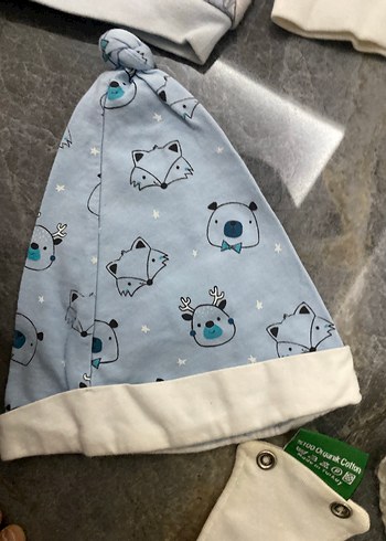 6-12 Ay, 18 cm Beden gri Renk Bebek Çocuk Bere