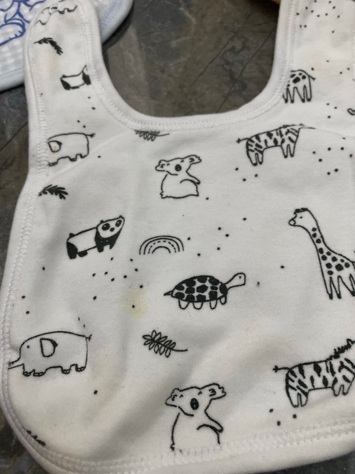 Çok Renkli Bebek Önlük Seti fular - Görsel 3